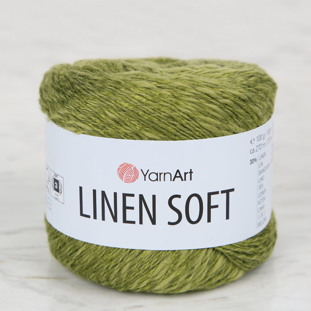 YarnArt Linen Soft Yeşil El Örgü İpi - 7314